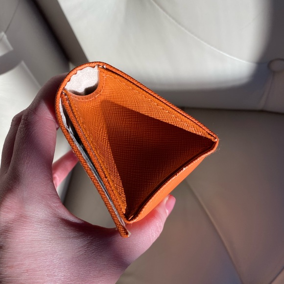 Tory Burch Orange Leather Sunglasses Case Eyeglass Hard Case Very Good - Picture 7 of 7